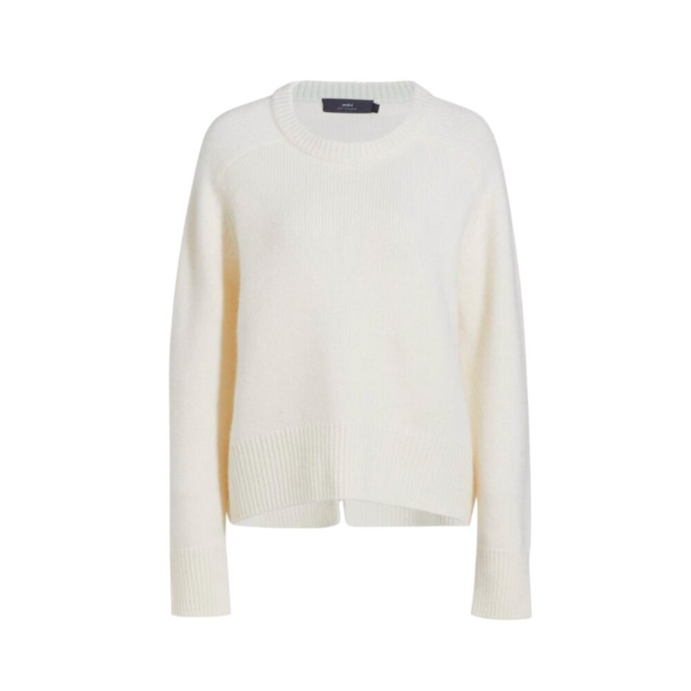 Arch4 Bexley Cashmere Sweater Womens Large Cream Ivory Crew Neck Long Sleeve